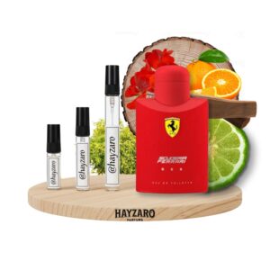 Ferrari Scuderia Red EDT Decant Ferrari Scuderia Red EDT Decant Decant de perfume Ferrari Scuderia Red Eau de Toilette en atomizador. Fragancia masculina cítrica fresca con notas de bergamota, menta, nuez moscada y cedro.cancun
