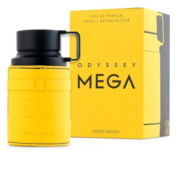 ODYSSEY-MEGA-100ML Perfume Armaf Odyssey Mega Man Edp 100ml frasco dorado fragancia Amaderada Aromática con notas de bergamota piña y cedro para hombre.