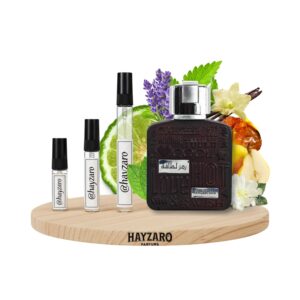 Decant de perfume Lattafa Ramz Silver en atomizador de muestra. Fragancia ambar vainilla unisex con notas de pera, cardamomo y vainilla.