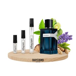 YSL Y INTENSE Decant de perfume YSL Y Eau de Parfum Intense en atomizador. Fragancia Fougère Amaderada con notas de lavanda, enebro y pachulí. Perfume de diseñador masculino.