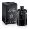 Perfume Azzaro The Most Wanted Eau de Parfum Intense 100ml. Frasco negro mate en forma de tambor de revólver. Fragancia masculina dulce y ambarina.
