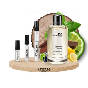 Decant de Mancera Cedrat Boise. Atomizador de perfume de 10 ml. Muestra de fragancia nicho cítrica, amaderada y afrutada, unisex.
